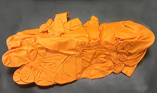 Orange Sticky Gloves Sticky Orange Gloves