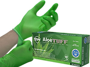 AloeTuff Nitrile Sweat Absorbant Gloves