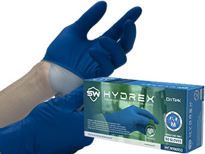 Hydres Nitrile Sweat Absorbant Exam Gloves
